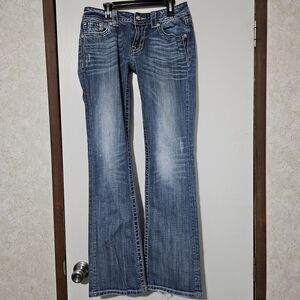Miss Me Women's Size 29 JP5360B  Boot Cut Jeans Womens Blue Embellished